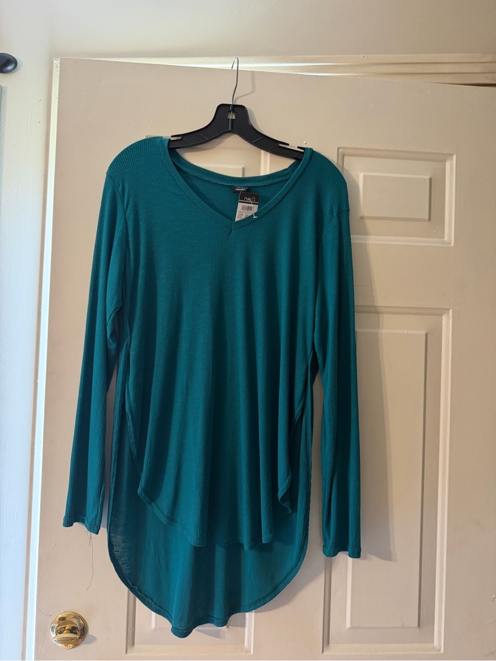 Rue21 Teal Long-Sleeve V-Neck Tunic